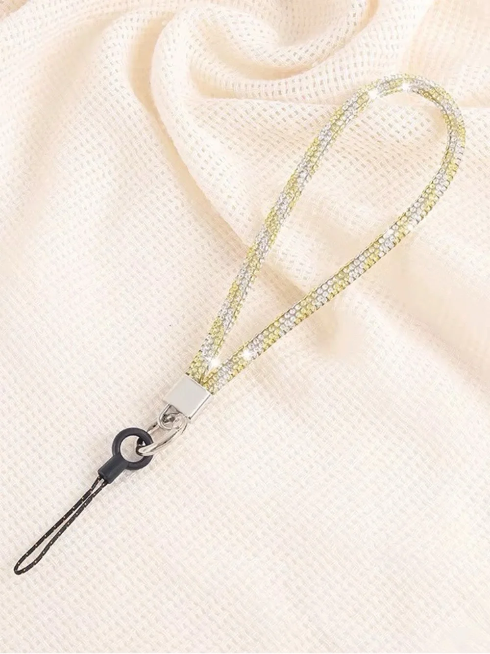 Crystal Rainbow Wrist Key Strap - Multicolor